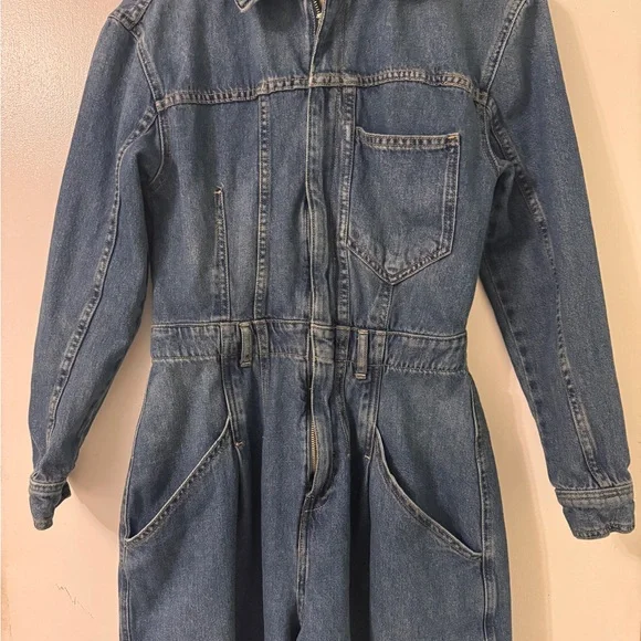 Free People Blue Denim Jumpsuit - Picture 4 of 5